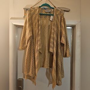 New THE Avenue Womens Tan Lace BOHO Kimono PLUS 3XL